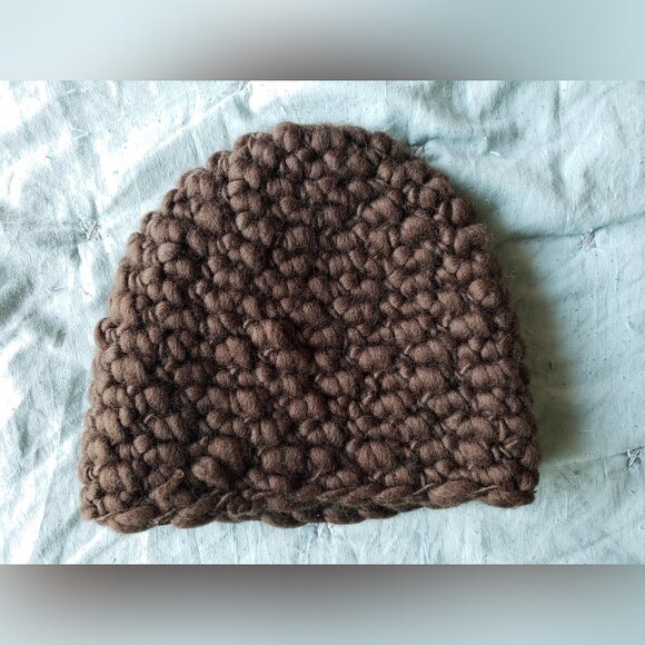 KREW Vintage Wool Beanie (Brown) NWOT Y2K - Picture 2 of 3